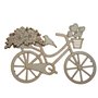 Bicicleta Flores en capa en DM 28x18cm.