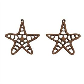 Conjunto Siluetas DM Colgantes Estrellas de Mar 3cm Alto