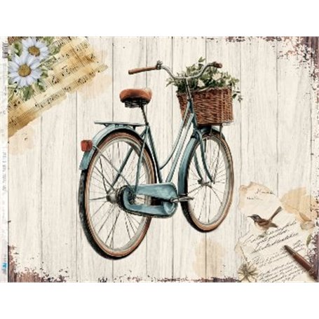 Papel De Arroz Vintage bike I 54x70cm