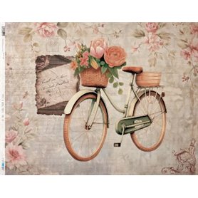 Papel De Arroz Vintage bike III 54x70cm