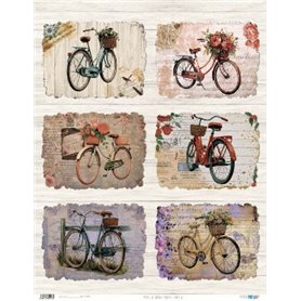 Papel De Arroz Vintage bike VII 54x70cm