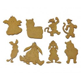 Conjunto Siluetas DM "POO". 8 piezas.
