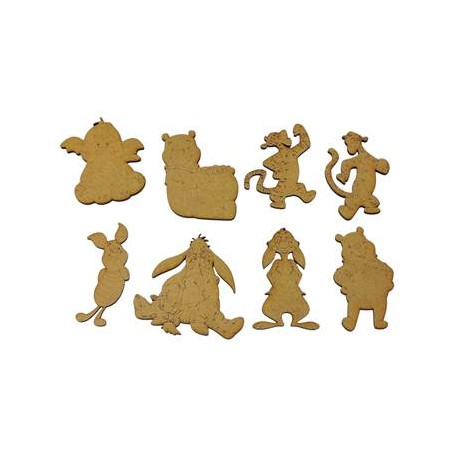Conjunto Siluetas DM "POO". 8 piezas.