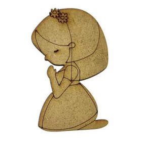 Niña Comunión Rezando. 4x8cm.