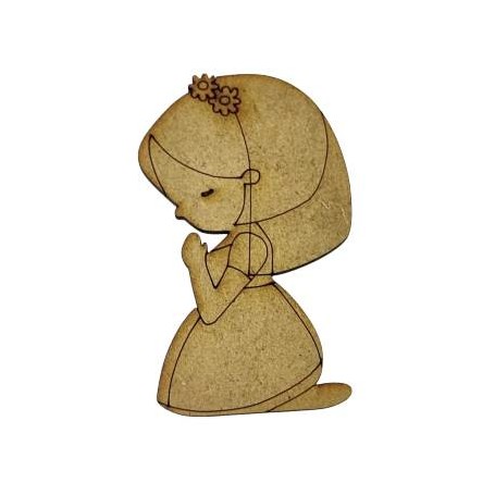 Niña Comunión Rezando. 4x8cm.