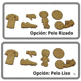 Conjunto DM Fútbol 6 piezas ( a elegir niño pelo rizado o liso)