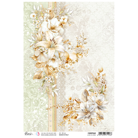 Papel de Arroz A4 Lirios en verso