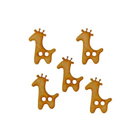 Conjunto 5 Botones Jirafa 2,6x3,4cm