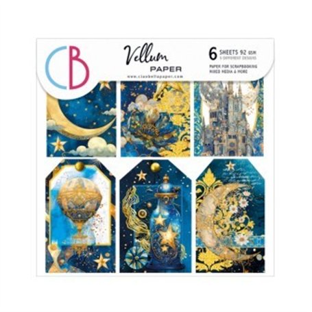 Papel Vellum Celestial Fussy Cut 6"X6