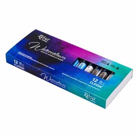 ROSA GALLERY Caja 12 Tubos Acuarela "Classic" 10ml.