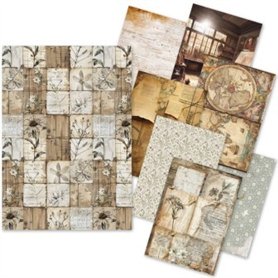 Rice Paper Cabinet of Curiosites A4 MIXED 4/Pkg