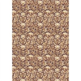 Papel de Arroz Arabesque of flowers A3
