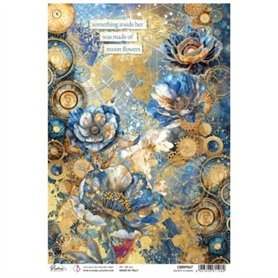 Papel de Arroz Moon's Flowers A4 