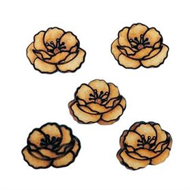 Silueta Amapola 5u. en DM.