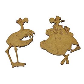Conjunto Flamenco y Dodo Madera DM.