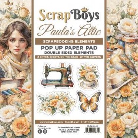 Colección Scrap Pop up "El Ático de Paula" 15X15. 24 pap.