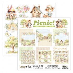 Colección Scrap "Picnic" 20x20 cm. 12 pap.