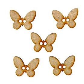 Conjunto 5 Botones Mariposa 3x2,2cm.