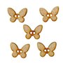 Conjunto 5 Botones Mariposa 3x2,2cm.