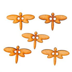 Conjunto 5 Botones Libelula 3x2,2cm.