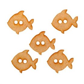 Conjunto 5 Botones Peces 3x3,3cm.