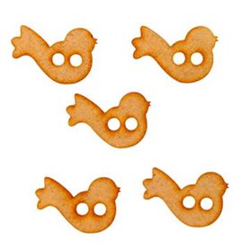 Conjunto 5 Botones Pájaro 3,2x2cm.