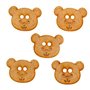 Conjunto 5 Botones Oso 3x2,5cm.