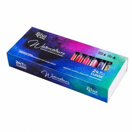 ROSA GALLERY Caja 24 Tubos Acuarela "Classic" 10ml.