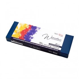 ROSA GALLERY Caja Metal 21 Godets Acuarela "Monopigmented"