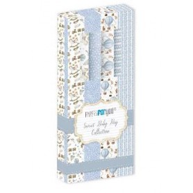 Kit Papel Cuero 4 pap. "Sweet Baby Boy".