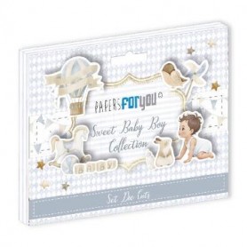Die Cuts "Sweet Baby Boy"  Paper for You. 20 piezas.