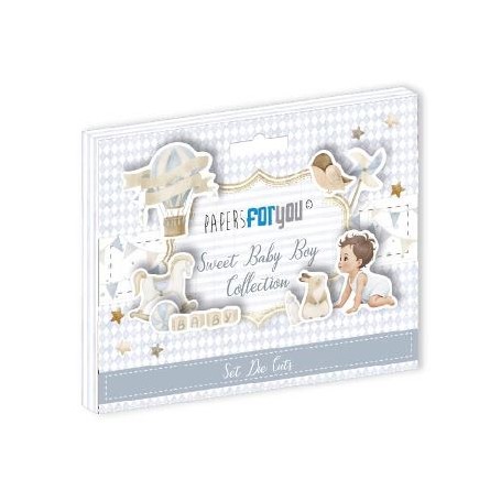 Die Cuts "Sweet Baby Boy"  Paper for You. 20 piezas.