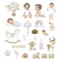 Die Cuts "Sweet Baby Boy"  Paper for You. 20 piezas.