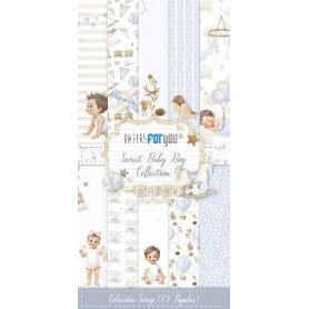 Colección Scrap  "Sweet Baby Boy" 15x30cm. 10 Pap