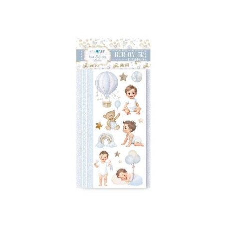 Rub On 3D Transfers "Sweet Baby Boy" 12x25cm.