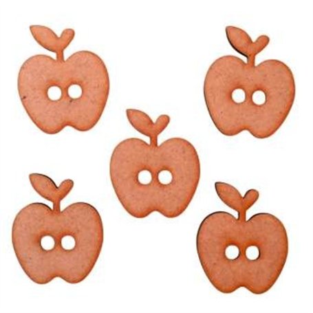 Conjunto 5 Botones Manzanas