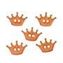 Conjunto 5 Botones Coronas 5 puntas. 3,3x2,2cm.