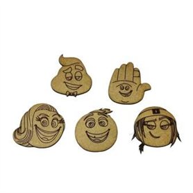 Siluetas Emoticonos Redondos 5cm Alto.
