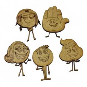 Siluetas Personajes  Emoticonos 5cm Alto.