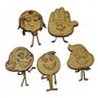 Siluetas Personajes  Emoticonos 5cm Alto.