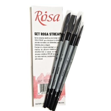 Set 4 pinceles  acuarela ROSA STREAM
