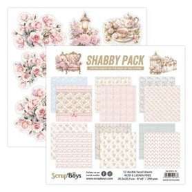 Colección Scrap "Shabby Pack" 20x20 cm. 12 pap.
