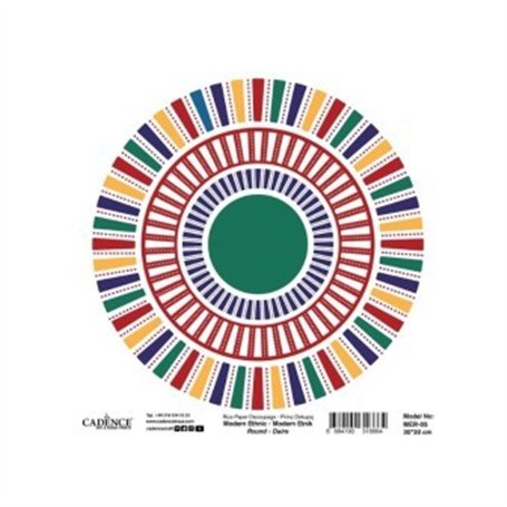 Papel Arroz CADENCE Modern Ethnic Round 30x30cm