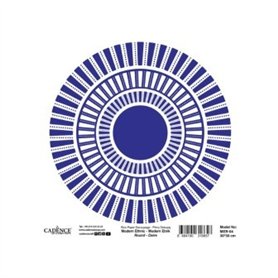 Papel Arroz CADENCE Modern Ethnic Round Blue 30x30cm