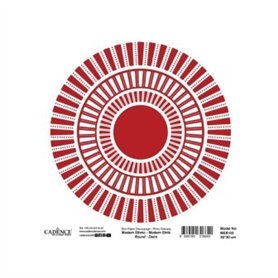 Papel Arroz CADENCE Modern Ethnic Round Red 30x30cm