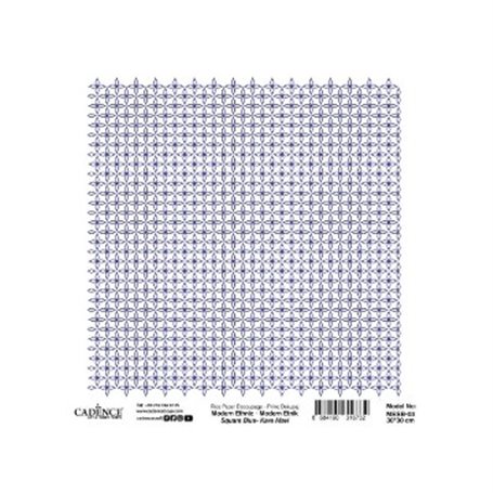 Papel Arroz CADENCE MODERN ETHNIC BLUE 03 30x30cm