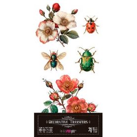 Decorative Transfers Bugs 15x30cm. 4 Hojas.