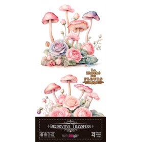 Decorative Transfers Blushrooms 15x30cm. 4 Hojas.
