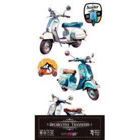 Decorative Transfers Scooter II 15x30cm. 4 Hojas.