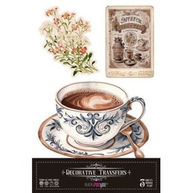 Decorative Transfers Coffee 20x30cm. 3 Hojas.